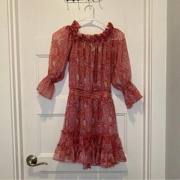 MISA LOS ANGELES Washed Rose Pink Danae Floral Blouson Mini Dress Sz XS NWT - Picture 10 of 12